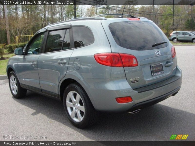 Platinum Sage / Gray 2007 Hyundai Santa Fe SE