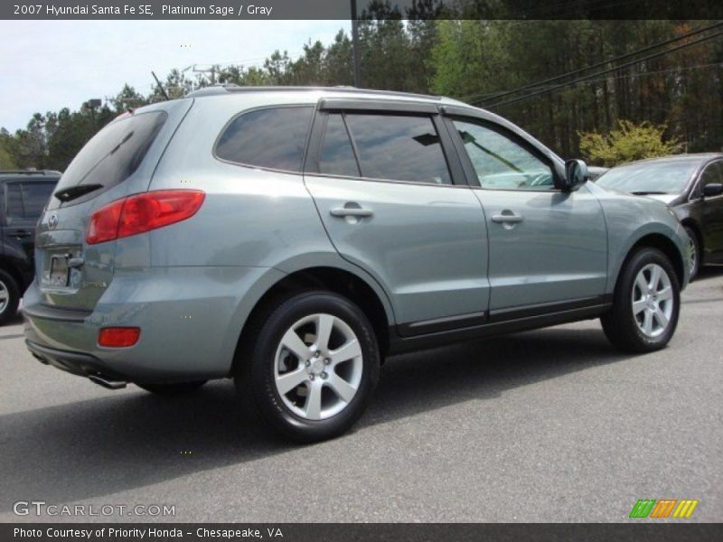 Platinum Sage / Gray 2007 Hyundai Santa Fe SE