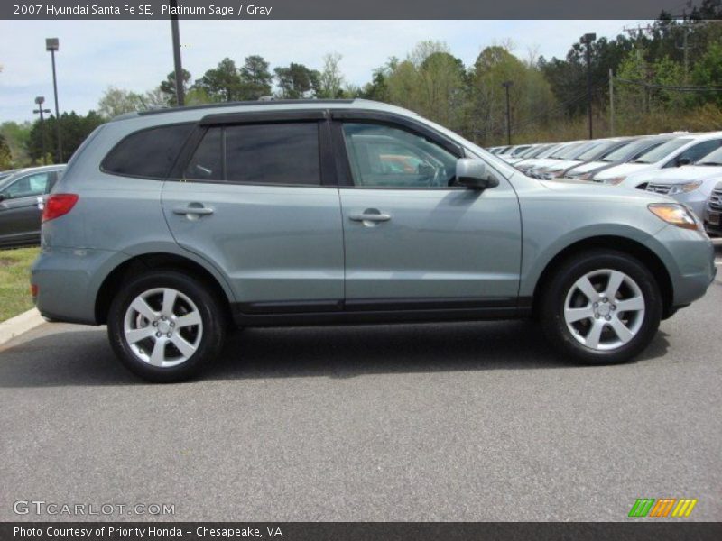 Platinum Sage / Gray 2007 Hyundai Santa Fe SE