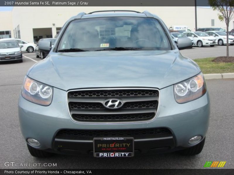 Platinum Sage / Gray 2007 Hyundai Santa Fe SE