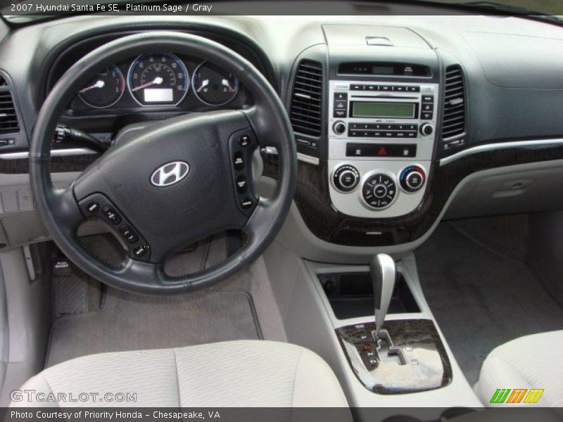 Platinum Sage / Gray 2007 Hyundai Santa Fe SE