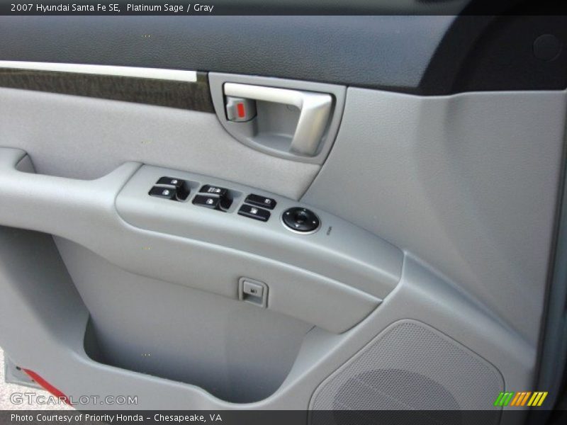 Platinum Sage / Gray 2007 Hyundai Santa Fe SE