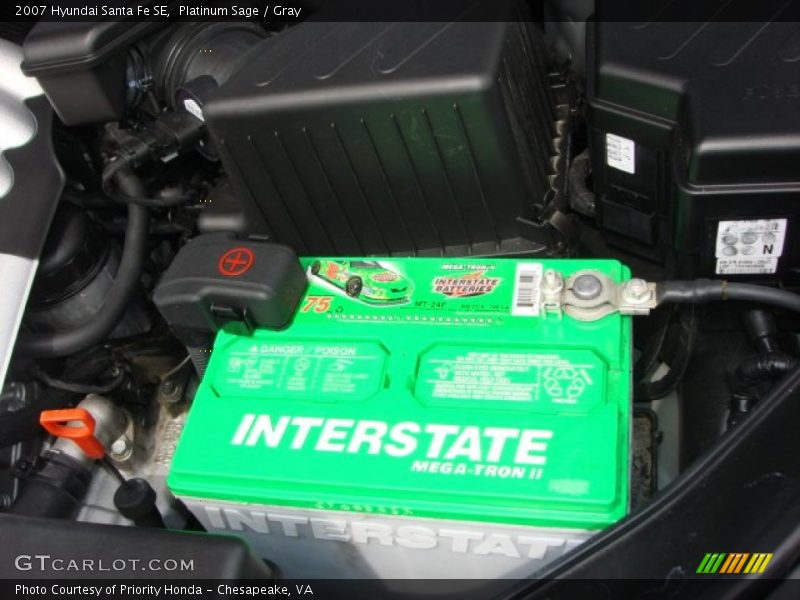 Platinum Sage / Gray 2007 Hyundai Santa Fe SE