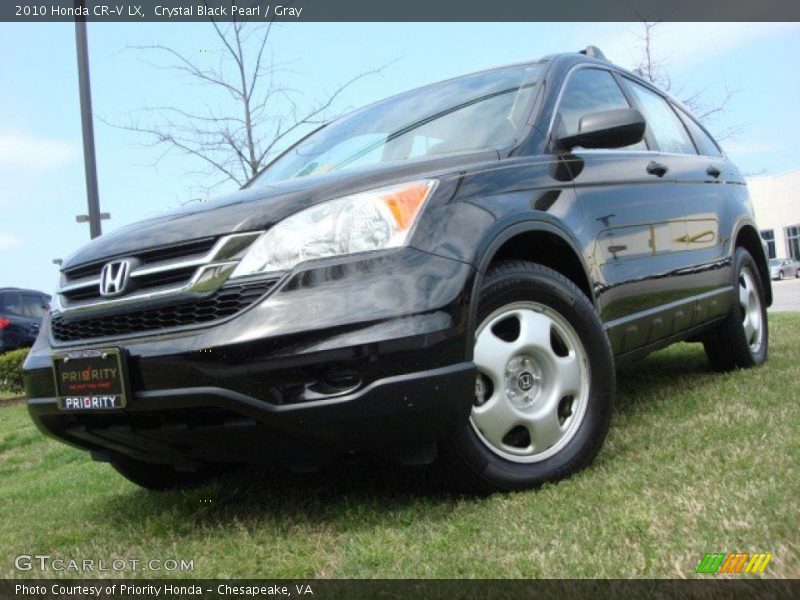 Crystal Black Pearl / Gray 2010 Honda CR-V LX