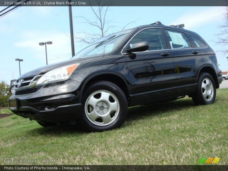 Crystal Black Pearl / Gray 2010 Honda CR-V LX