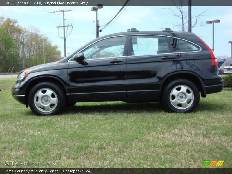 Crystal Black Pearl / Gray 2010 Honda CR-V LX