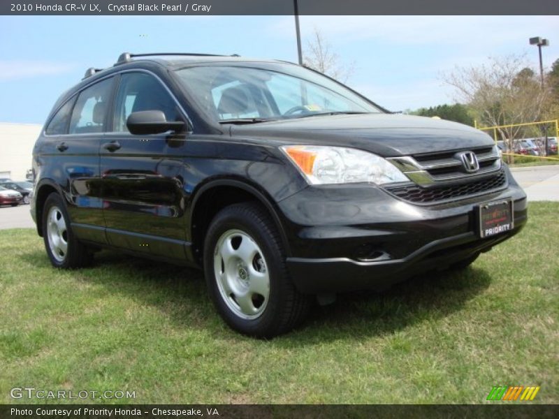 Crystal Black Pearl / Gray 2010 Honda CR-V LX