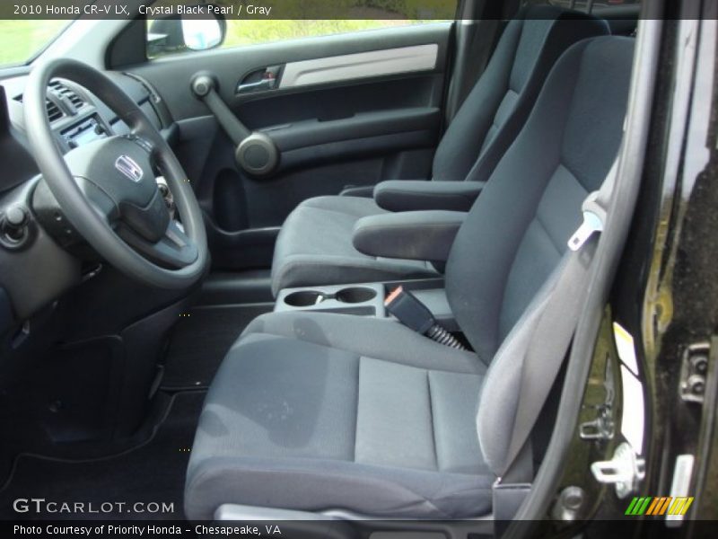 Crystal Black Pearl / Gray 2010 Honda CR-V LX