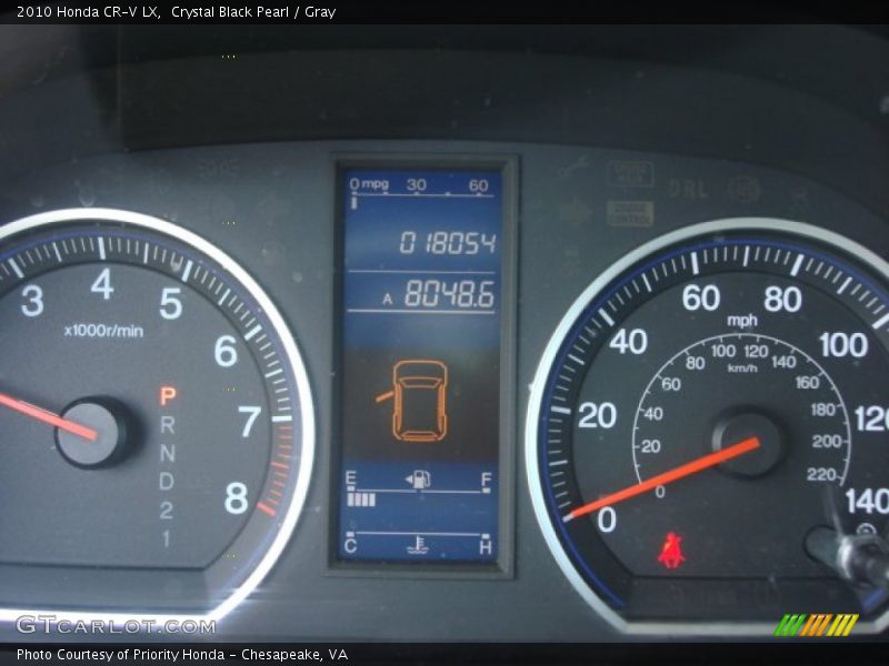 Crystal Black Pearl / Gray 2010 Honda CR-V LX