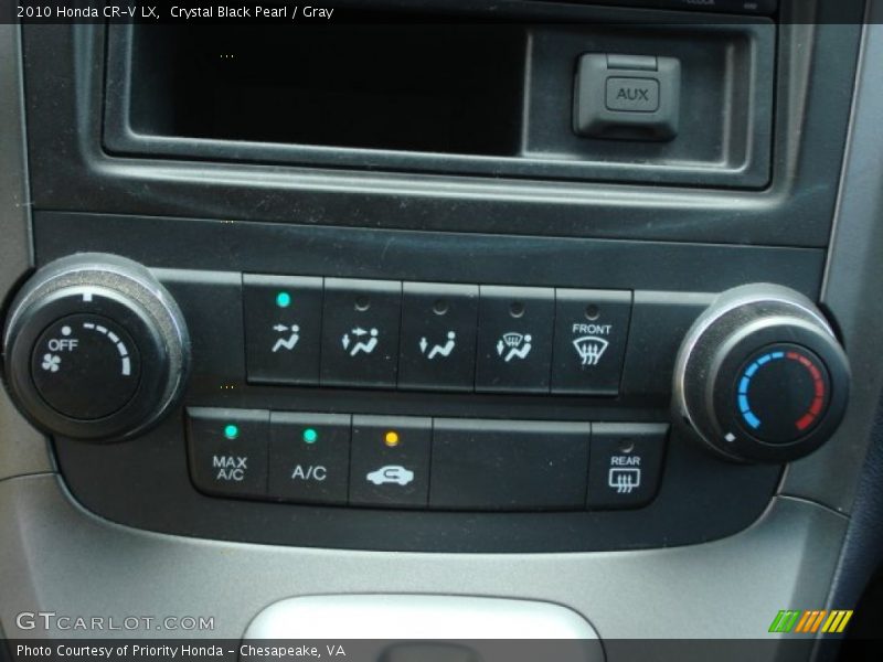 Crystal Black Pearl / Gray 2010 Honda CR-V LX