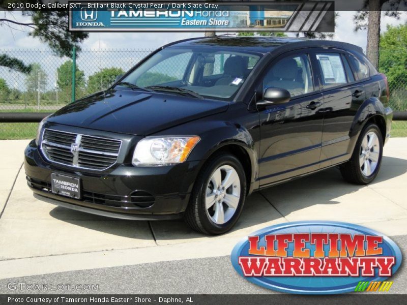 Brilliant Black Crystal Pearl / Dark Slate Gray 2010 Dodge Caliber SXT