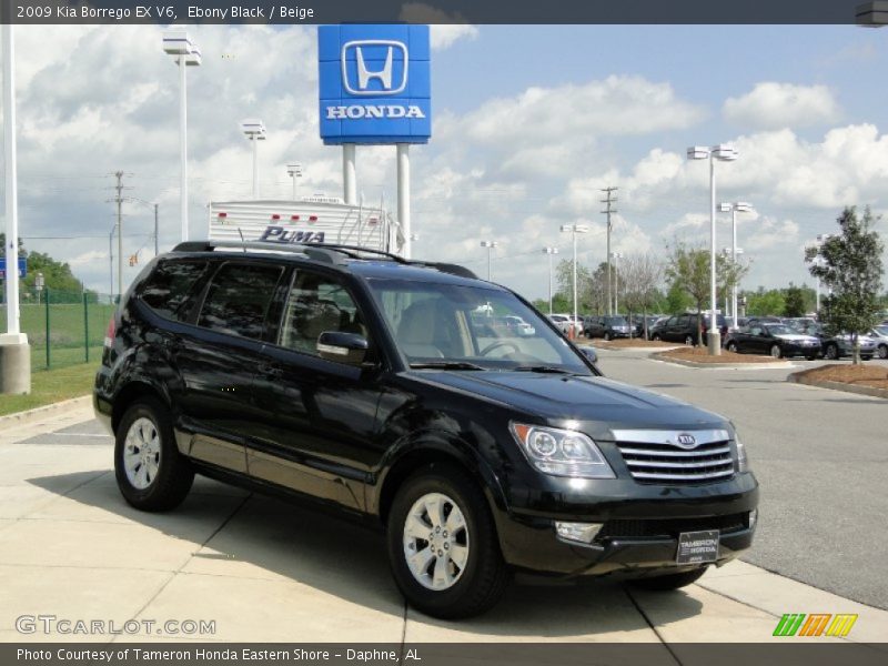 Ebony Black / Beige 2009 Kia Borrego EX V6
