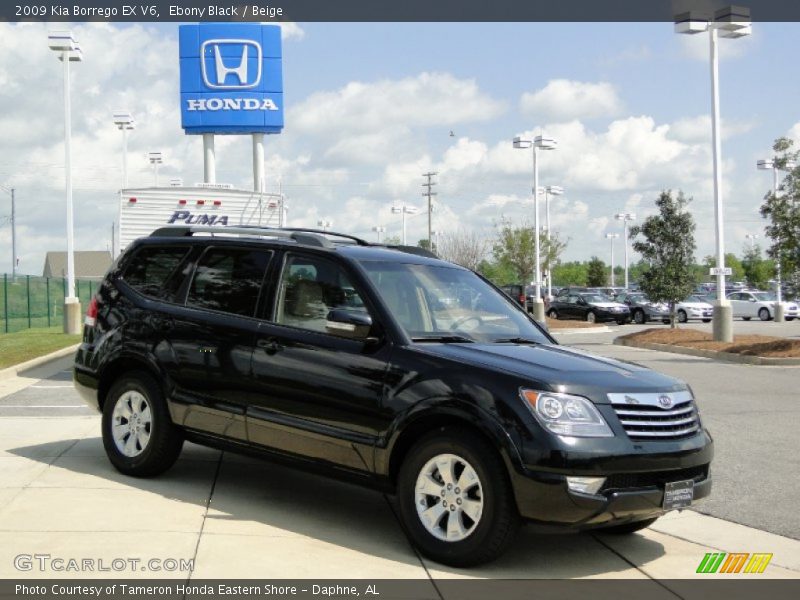 Ebony Black / Beige 2009 Kia Borrego EX V6