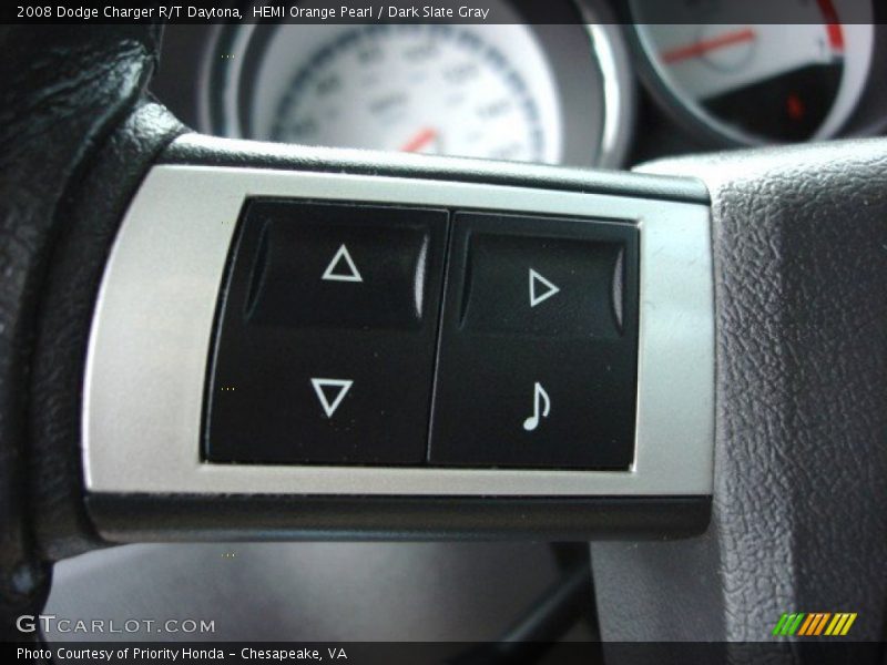 HEMI Orange Pearl / Dark Slate Gray 2008 Dodge Charger R/T Daytona