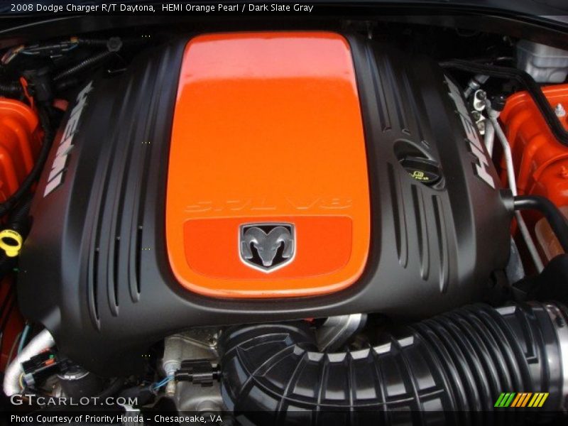 HEMI Orange Pearl / Dark Slate Gray 2008 Dodge Charger R/T Daytona