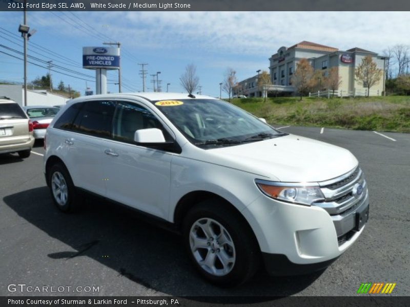 White Suede / Medium Light Stone 2011 Ford Edge SEL AWD