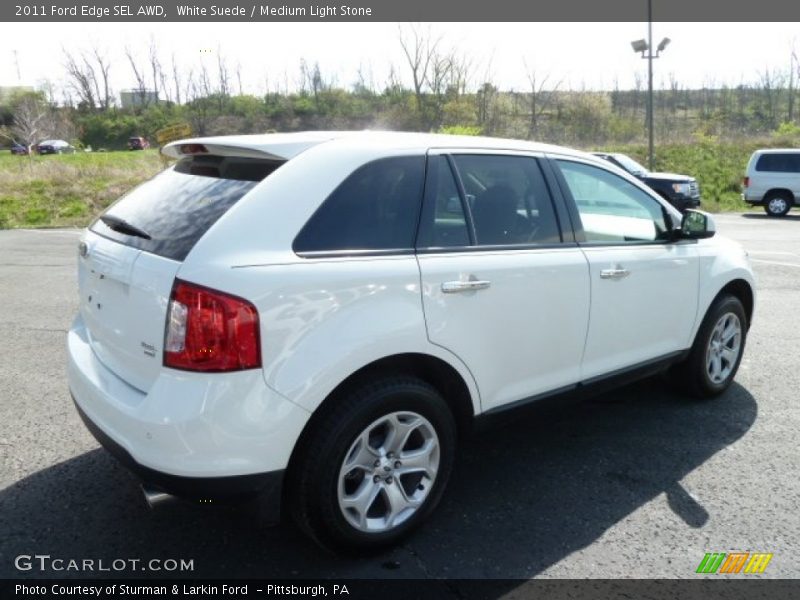 White Suede / Medium Light Stone 2011 Ford Edge SEL AWD