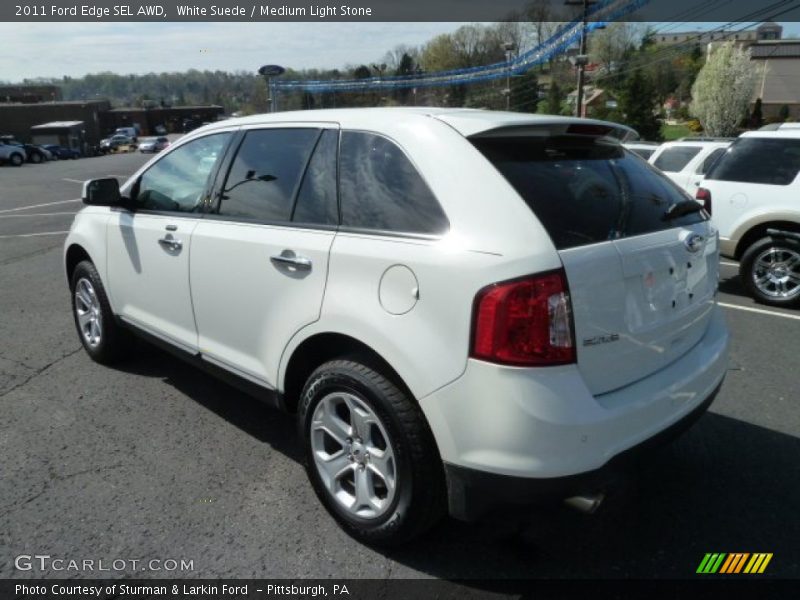 White Suede / Medium Light Stone 2011 Ford Edge SEL AWD