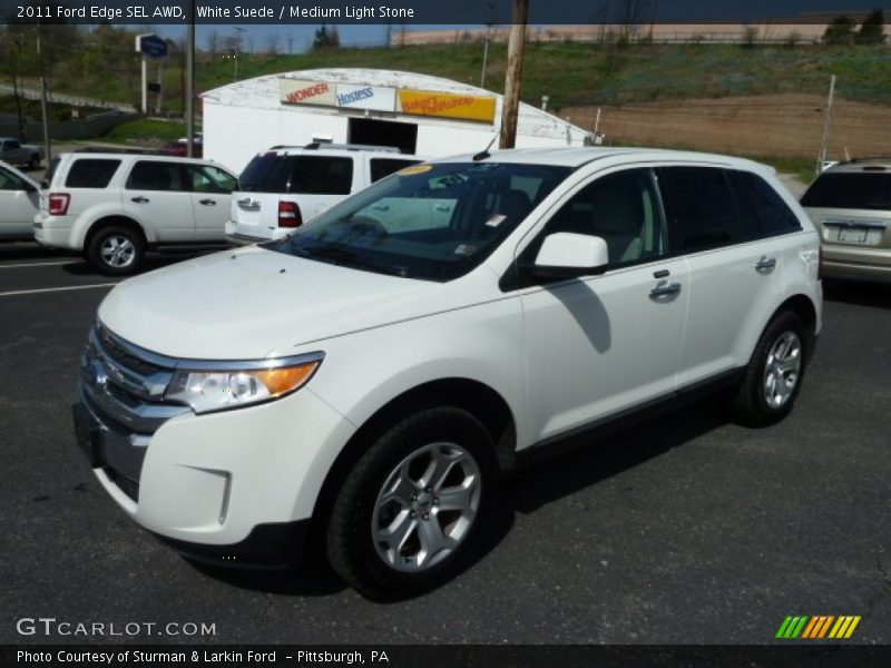 White Suede / Medium Light Stone 2011 Ford Edge SEL AWD