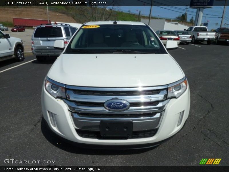 White Suede / Medium Light Stone 2011 Ford Edge SEL AWD