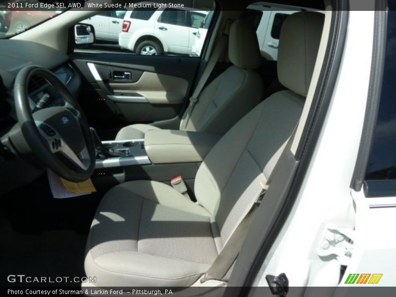 White Suede / Medium Light Stone 2011 Ford Edge SEL AWD