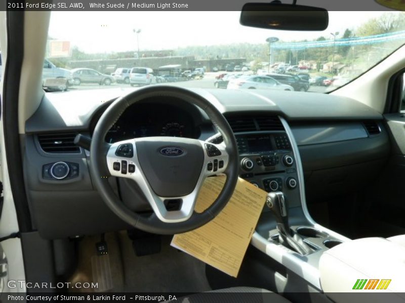 White Suede / Medium Light Stone 2011 Ford Edge SEL AWD