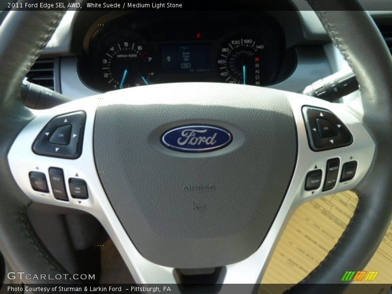 White Suede / Medium Light Stone 2011 Ford Edge SEL AWD