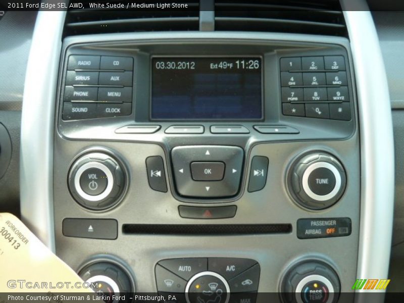 White Suede / Medium Light Stone 2011 Ford Edge SEL AWD