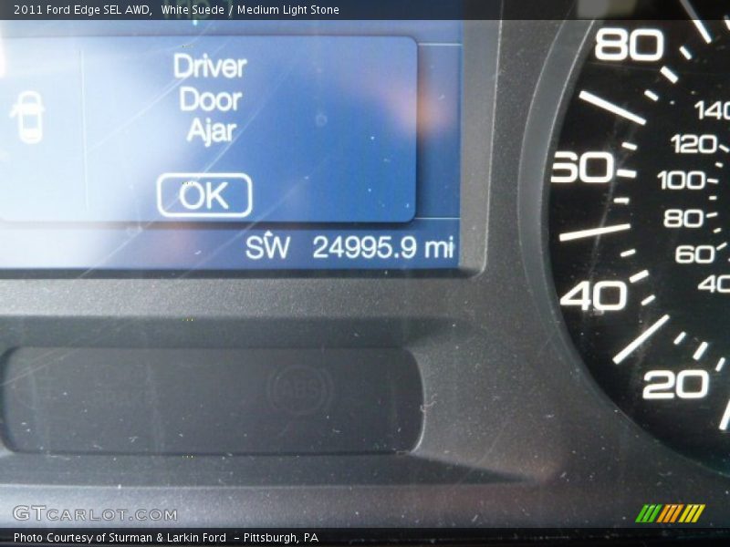 White Suede / Medium Light Stone 2011 Ford Edge SEL AWD