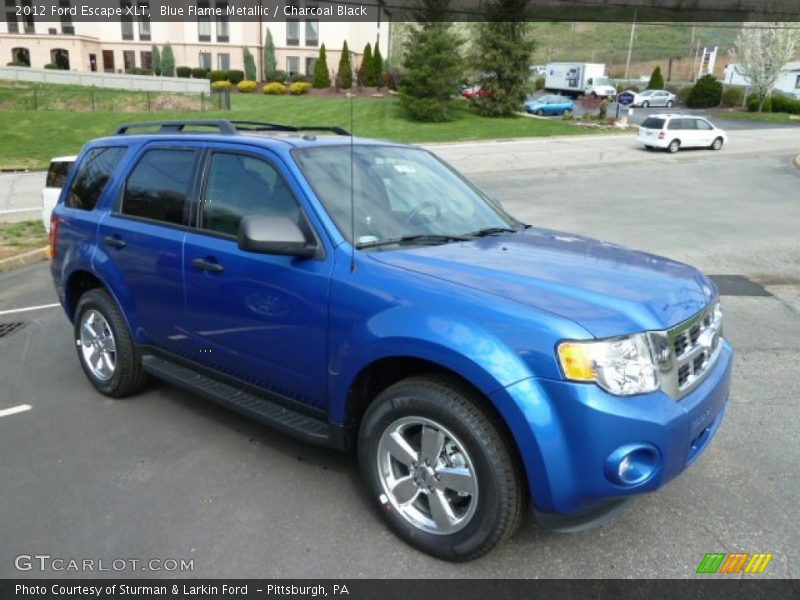 Blue Flame Metallic / Charcoal Black 2012 Ford Escape XLT