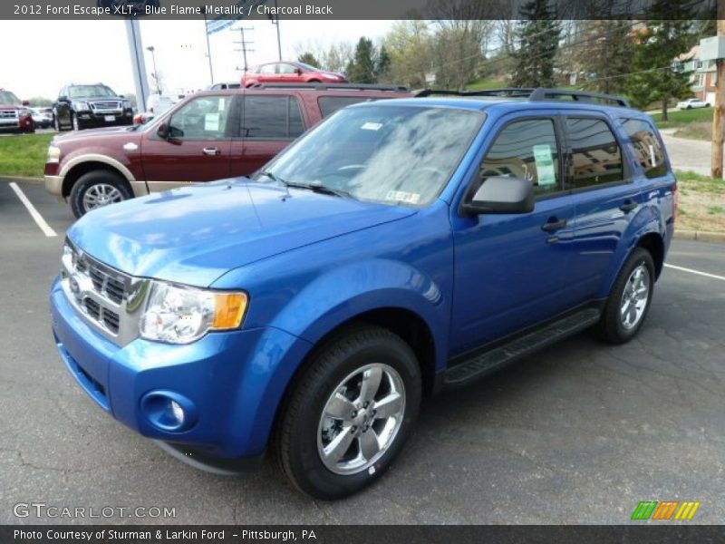 Blue Flame Metallic / Charcoal Black 2012 Ford Escape XLT