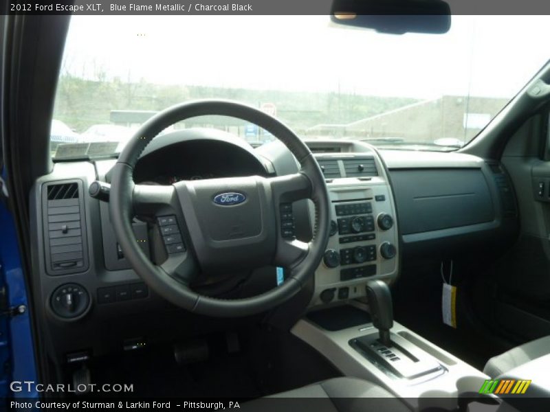 Blue Flame Metallic / Charcoal Black 2012 Ford Escape XLT