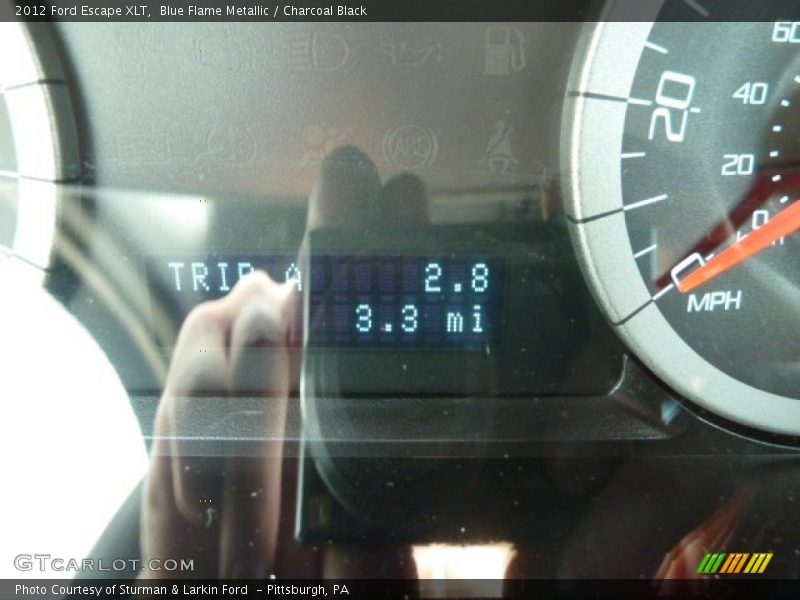Blue Flame Metallic / Charcoal Black 2012 Ford Escape XLT