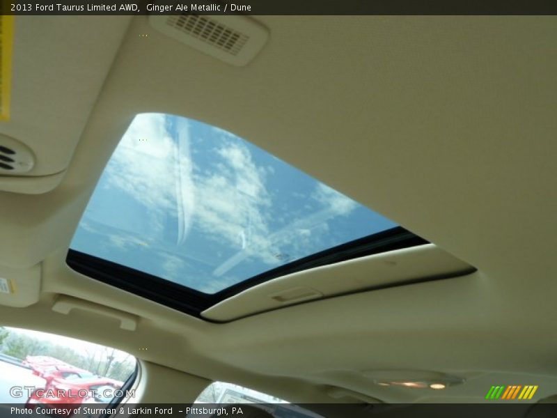 Sunroof of 2013 Taurus Limited AWD