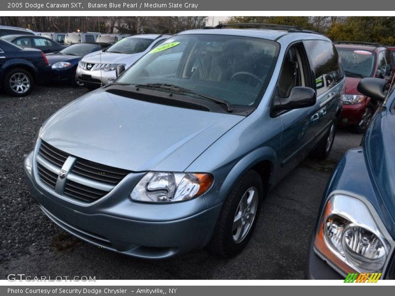 Butane Blue Pearl / Medium Slate Gray 2005 Dodge Caravan SXT