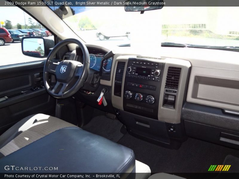 Bright Silver Metallic / Dark Slate/Medium Graystone 2009 Dodge Ram 1500 SLT Quad Cab