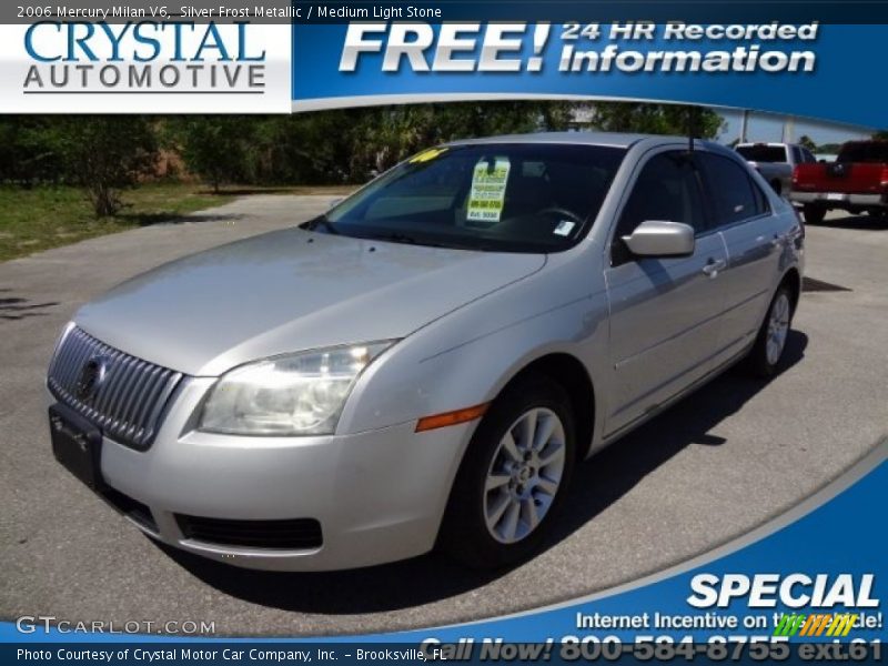 Silver Frost Metallic / Medium Light Stone 2006 Mercury Milan V6