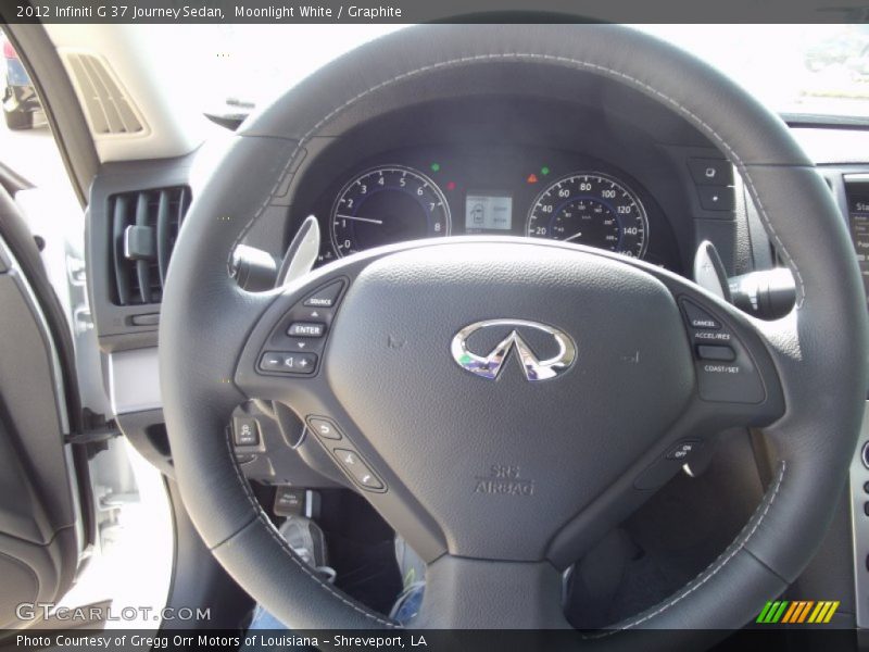 Moonlight White / Graphite 2012 Infiniti G 37 Journey Sedan