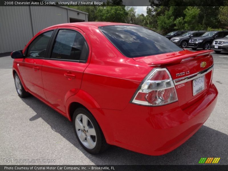 Victory Red / Neutral Beige 2008 Chevrolet Aveo LS Sedan