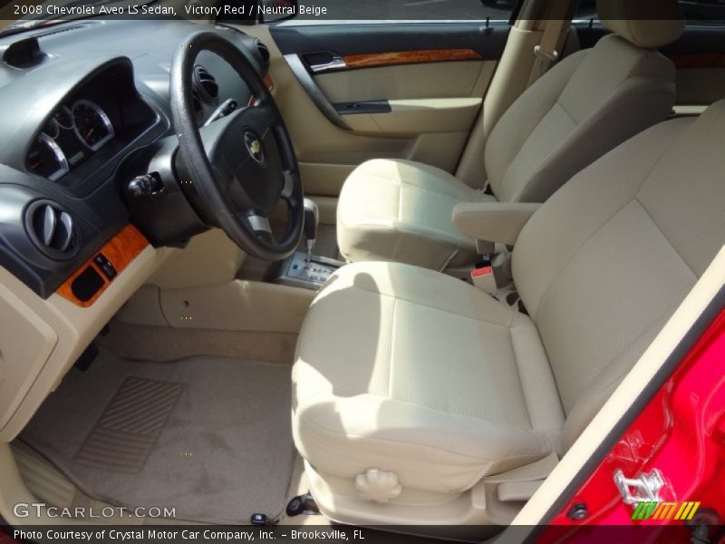 Victory Red / Neutral Beige 2008 Chevrolet Aveo LS Sedan