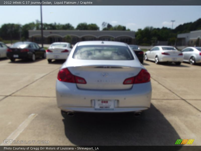 Liquid Platinum / Graphite 2012 Infiniti G 37 Journey Sedan