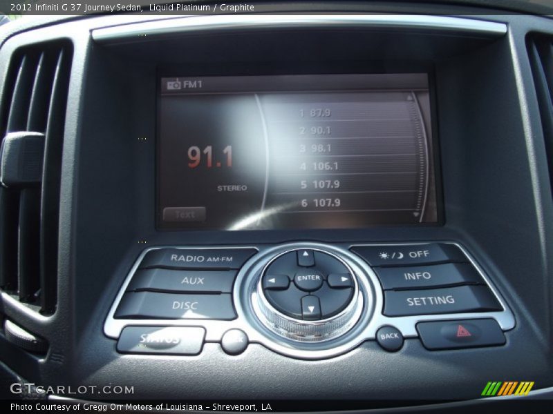 Liquid Platinum / Graphite 2012 Infiniti G 37 Journey Sedan