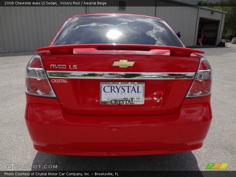 Victory Red / Neutral Beige 2008 Chevrolet Aveo LS Sedan