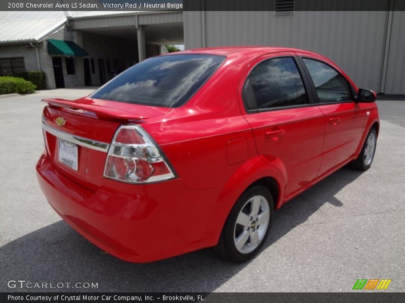 Victory Red / Neutral Beige 2008 Chevrolet Aveo LS Sedan