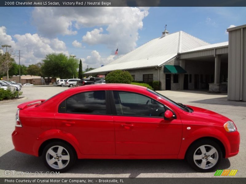 Victory Red / Neutral Beige 2008 Chevrolet Aveo LS Sedan