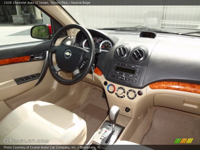 Victory Red / Neutral Beige 2008 Chevrolet Aveo LS Sedan