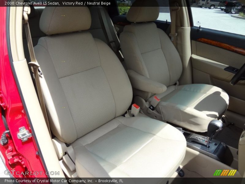 Victory Red / Neutral Beige 2008 Chevrolet Aveo LS Sedan