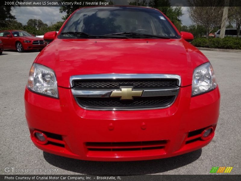 Victory Red / Neutral Beige 2008 Chevrolet Aveo LS Sedan