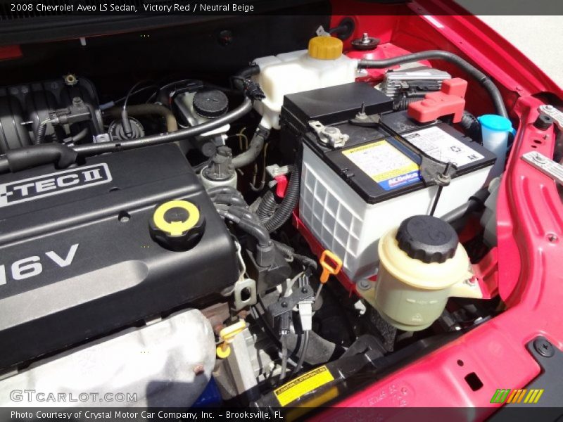 Victory Red / Neutral Beige 2008 Chevrolet Aveo LS Sedan