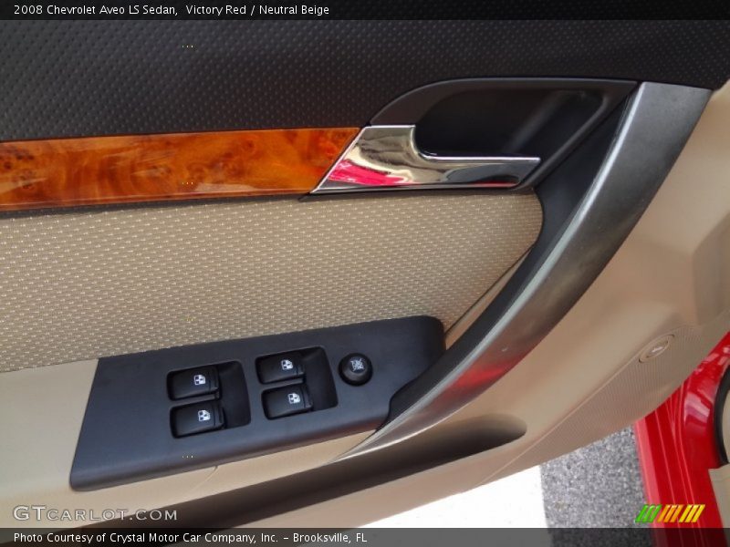 Victory Red / Neutral Beige 2008 Chevrolet Aveo LS Sedan